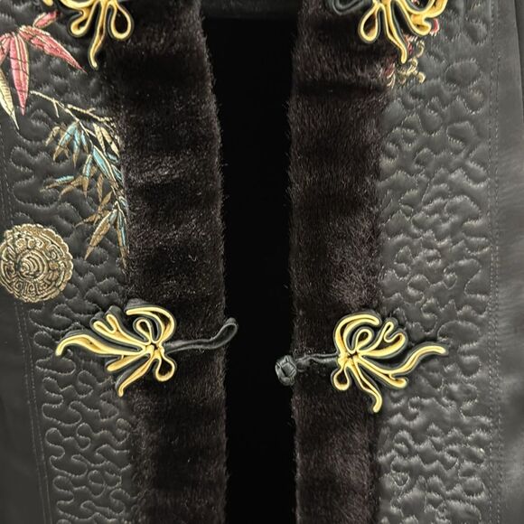 Vintage Fur Coat Jacket Reversible Brown Black Made in Hong Kong Size 36 Small - Picture 15 of 15